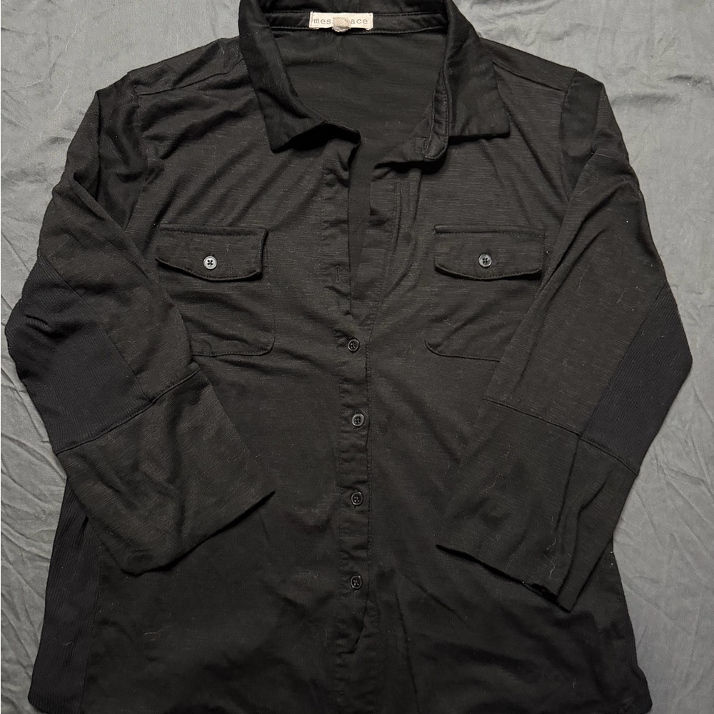 Elegant Black Button Down Shirt for Women
